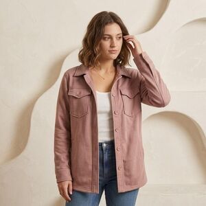 Bagatelle Women's Dusty Mauve Shacket size M
